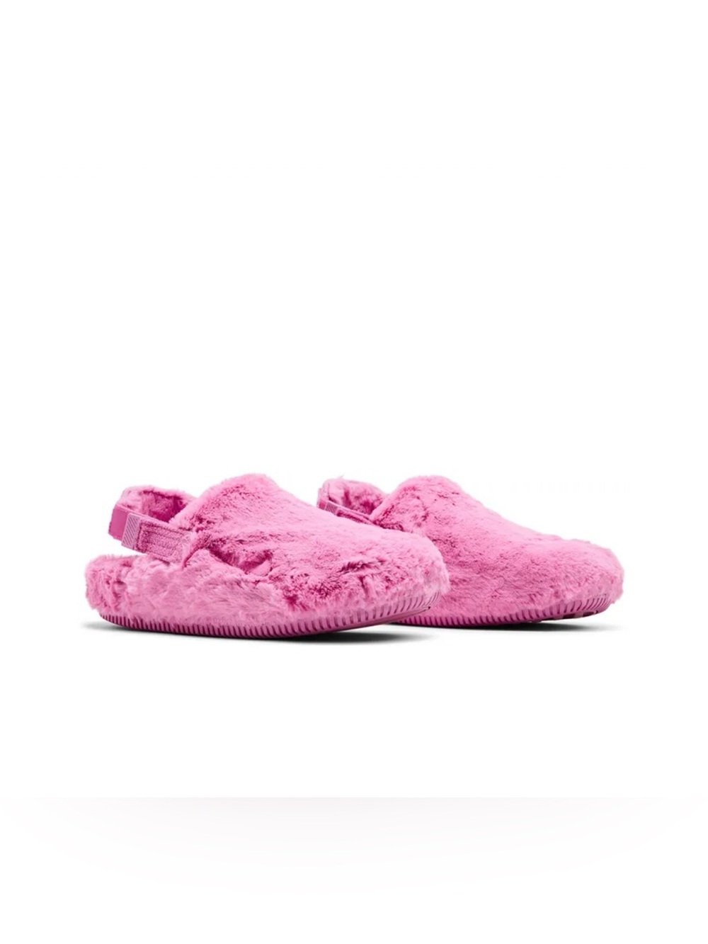 Nike Women’s Calm Faux Fur Fuzzy Navy Mule Slides Size 9 NWT